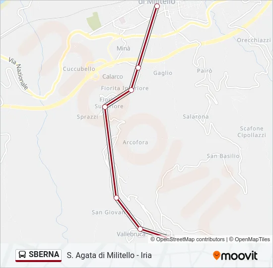 SBERNA Bus Line Map