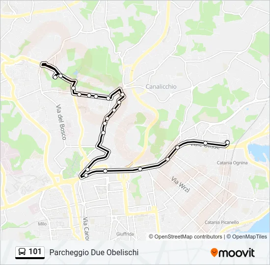 101 Bus Line Map