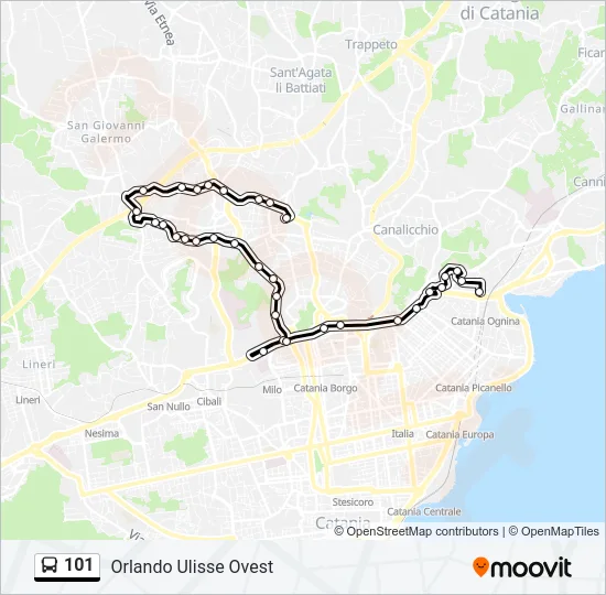 101 Bus Line Map