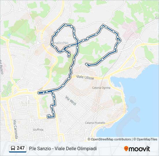Percorso linea bus 247