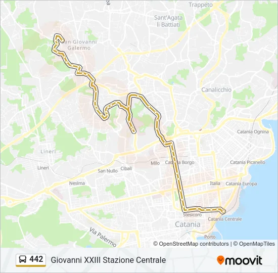 442 Bus Line Map