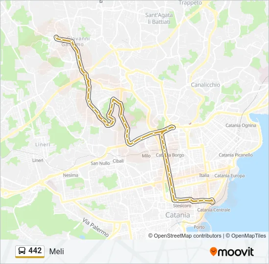 442 Bus Line Map