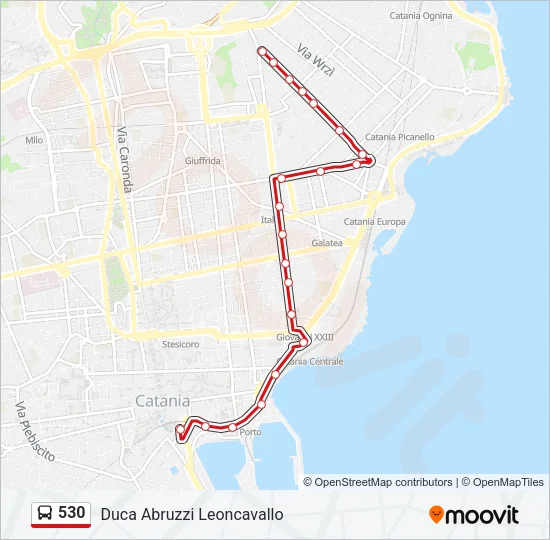 530 Bus Line Map