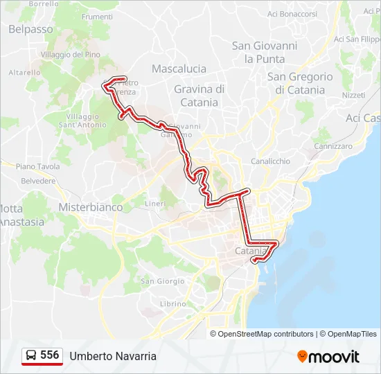 556 Bus Line Map