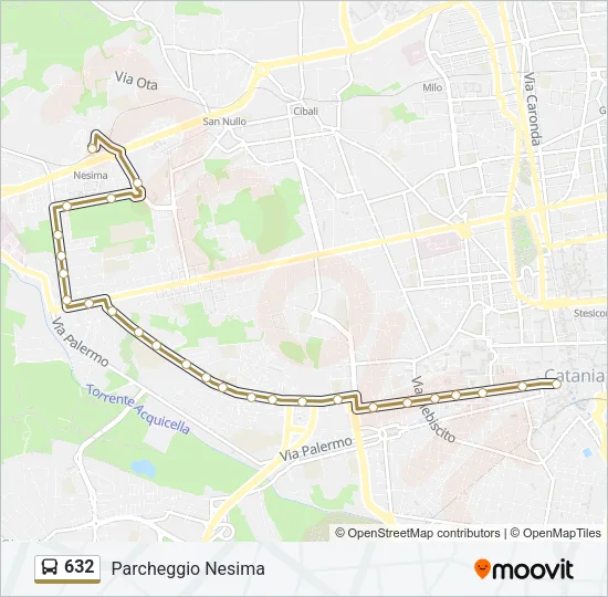 632 Bus Line Map
