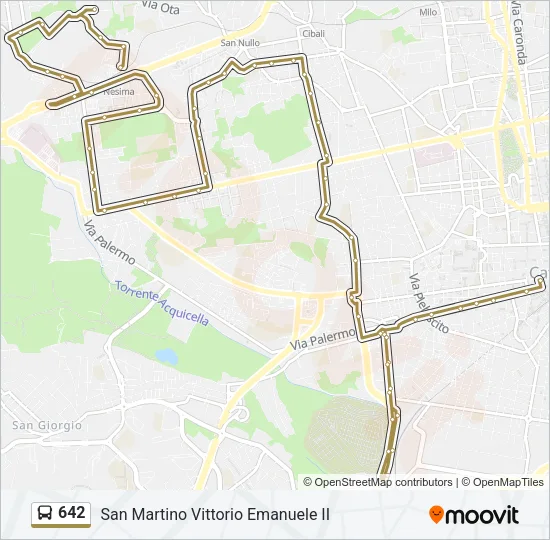 642 Bus Line Map