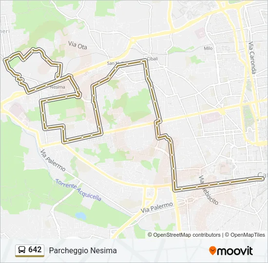642 Bus Line Map
