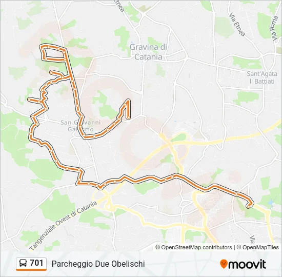 701 Bus Line Map