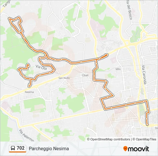 702 Bus Line Map
