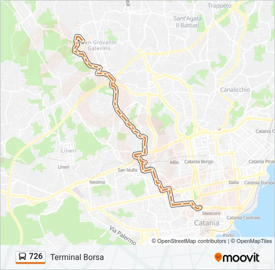 726 Bus Line Map