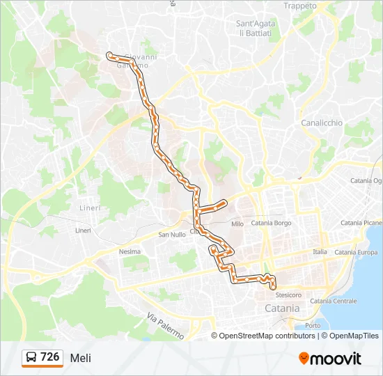 726 Bus Line Map