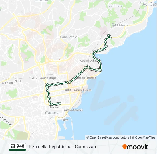 948 Bus Line Map