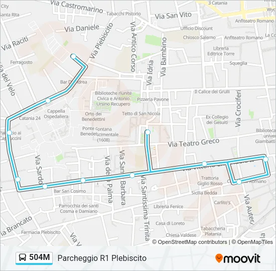 504M Bus Line Map