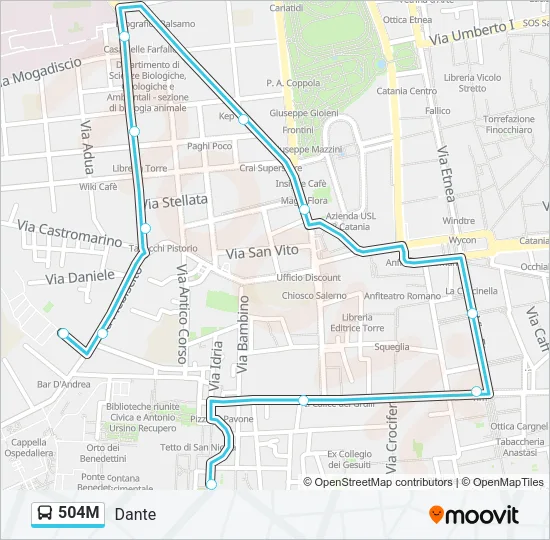 504M Bus Line Map