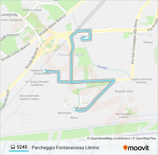524S Bus Line Map
