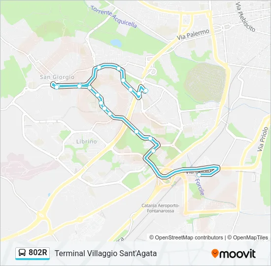 802R Bus Line Map