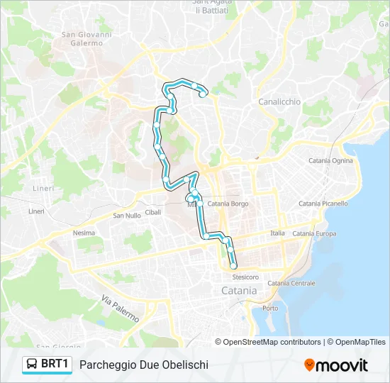BRT1 Bus Line Map