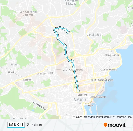 BRT1 Bus Line Map