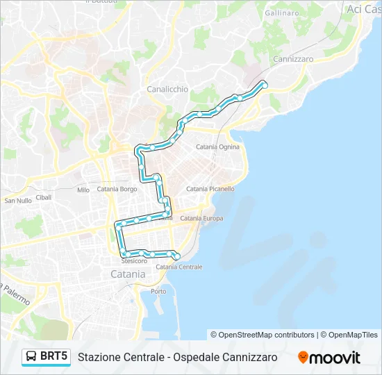 BRT5 Bus Line Map
