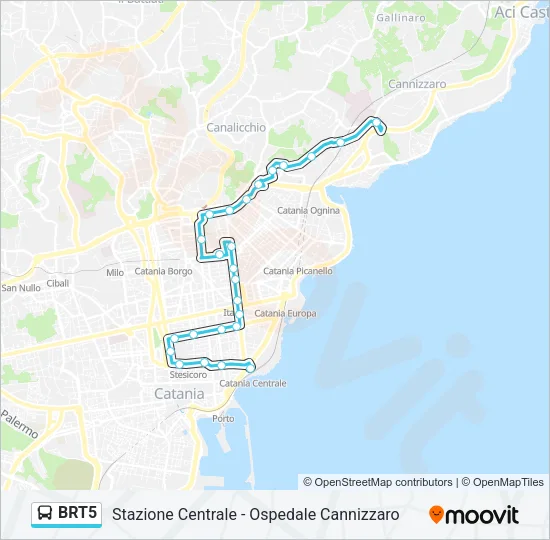 BRT5 Bus Line Map