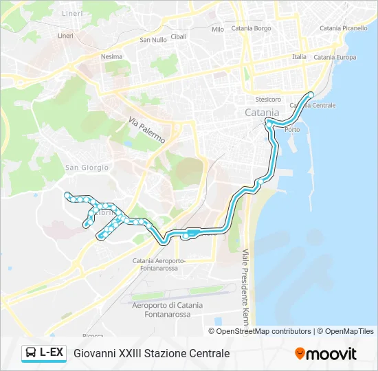 L-EX Bus Line Map