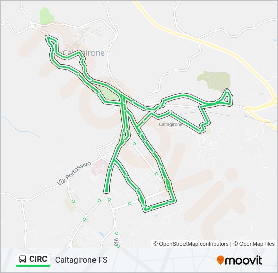 Percorso linea bus CIRC