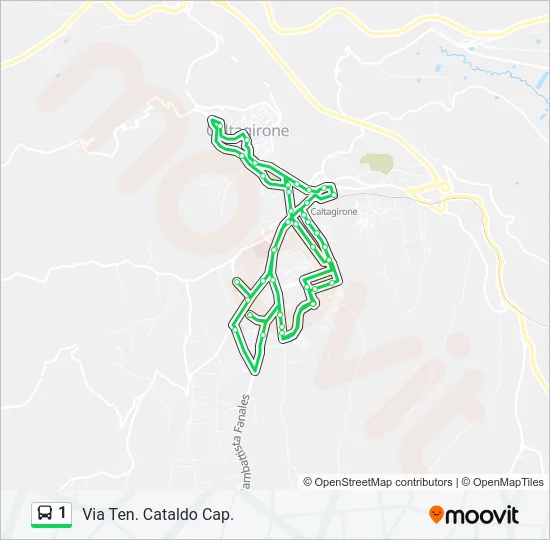 1 Bus Line Map