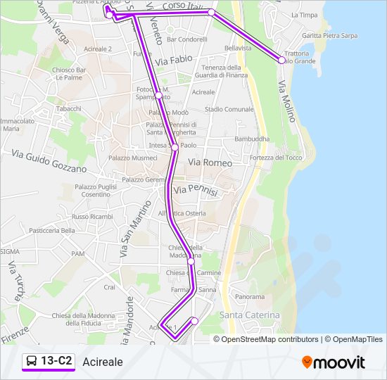 13-C2 Bus Line Map