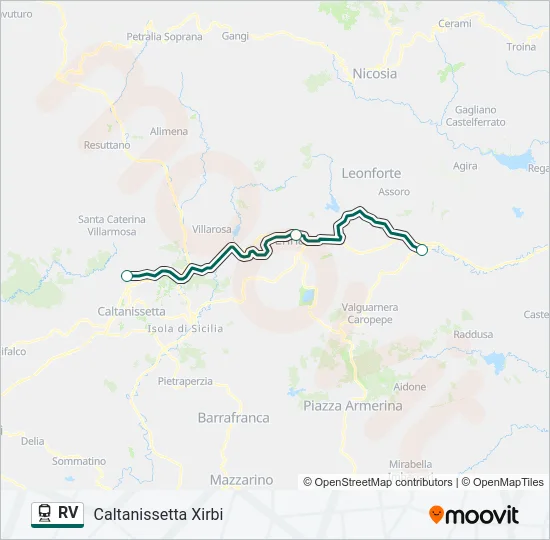 RV Train Line Map