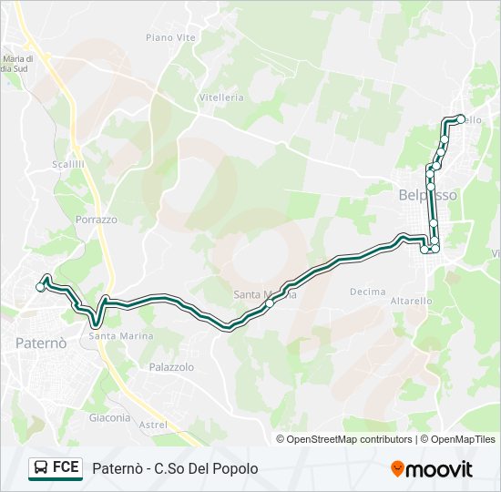 FCE Bus Line Map