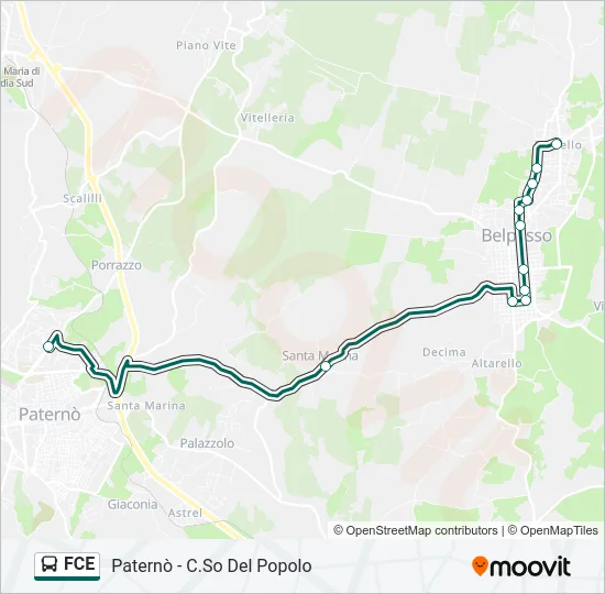 FCE Bus Line Map