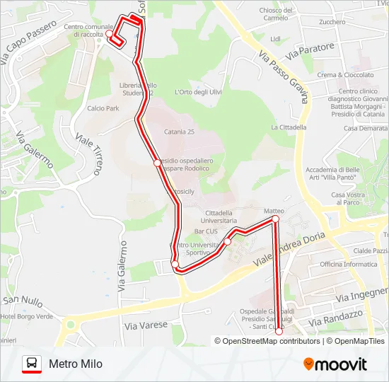 METRO SHUTTLE Bus Line Map