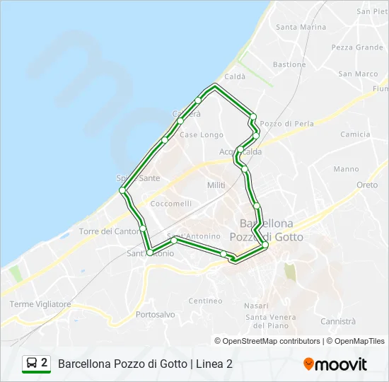 2 Bus Line Map