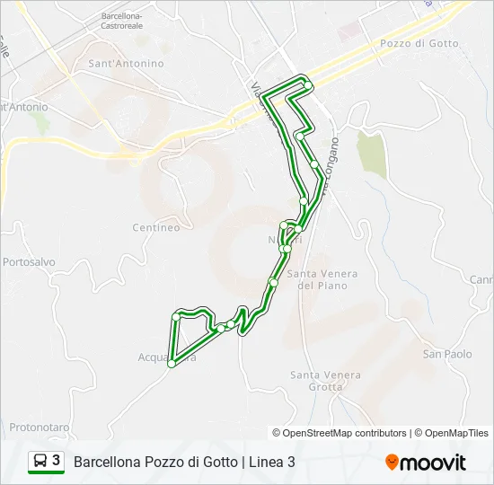 3 Bus Line Map