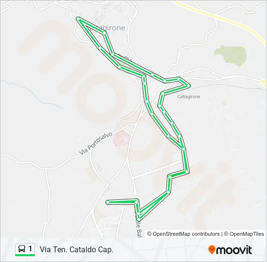 1 Bus Line Map