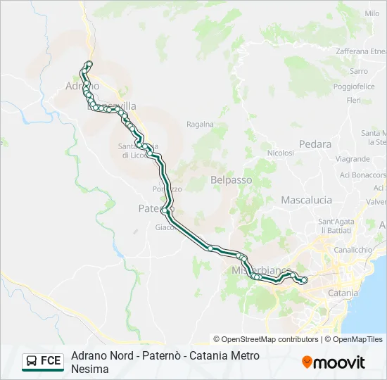 FCE Bus Line Map