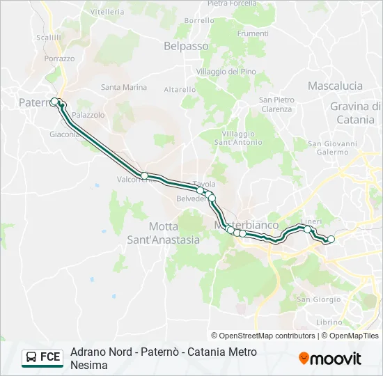 FCE Bus Line Map