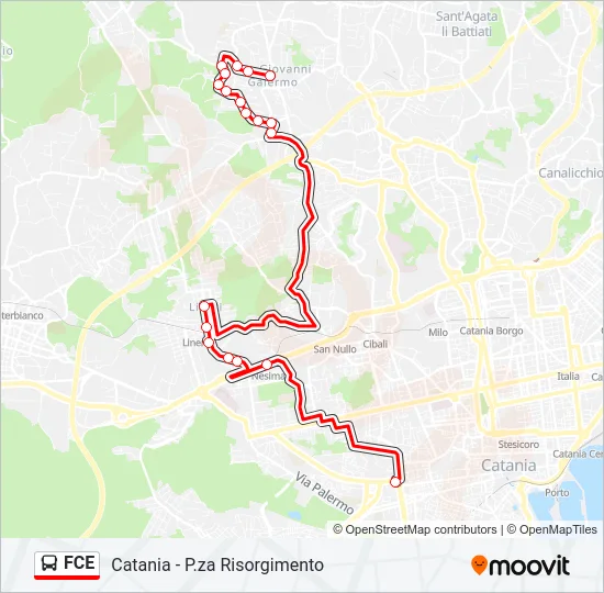FCE Bus Line Map