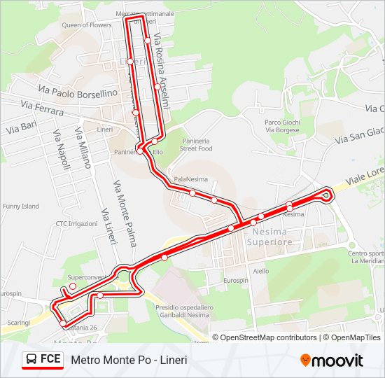 FCE Bus Line Map