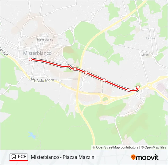FCE Bus Line Map