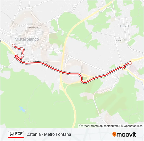 FCE Bus Line Map