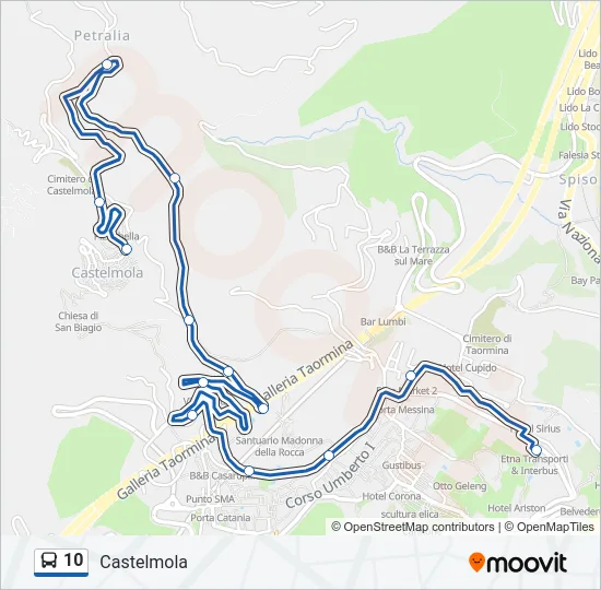 10 Bus Line Map