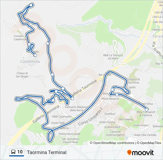 10 Bus Line Map