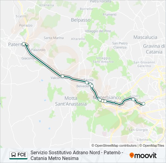 FCE Bus Line Map