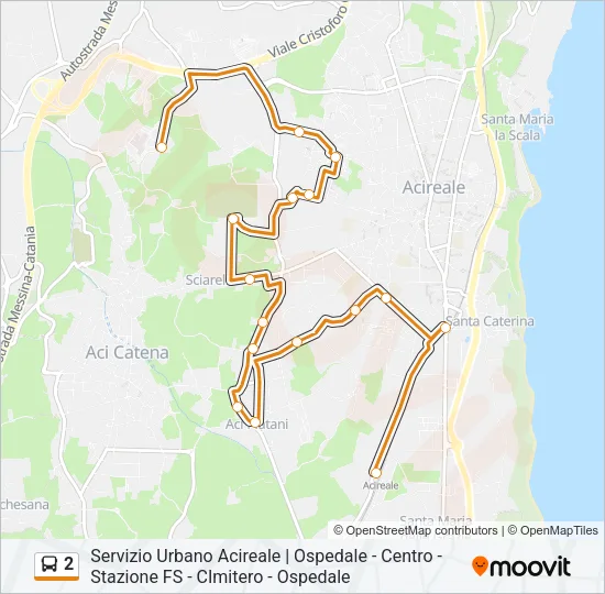 2 Bus Line Map