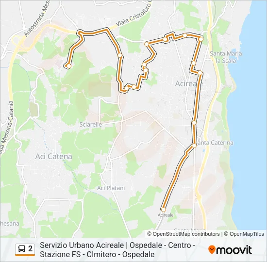 2 Bus Line Map