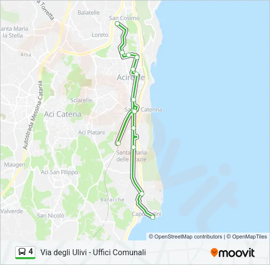 4 Bus Line Map