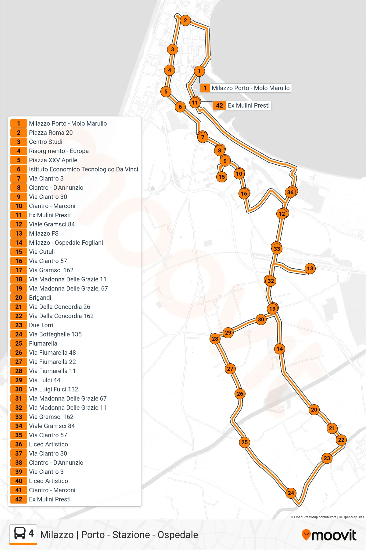 Linea 4  bus (Porto) - Percorsi e fermate sulla mappa