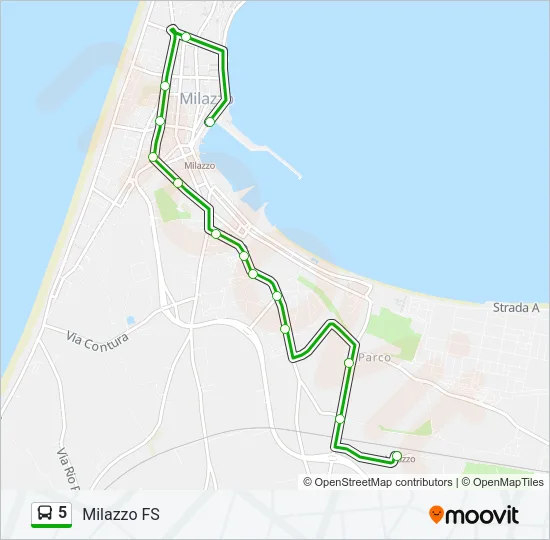 5 Bus Line Map