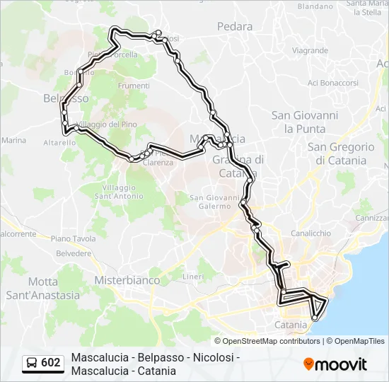 602 Bus Line Map